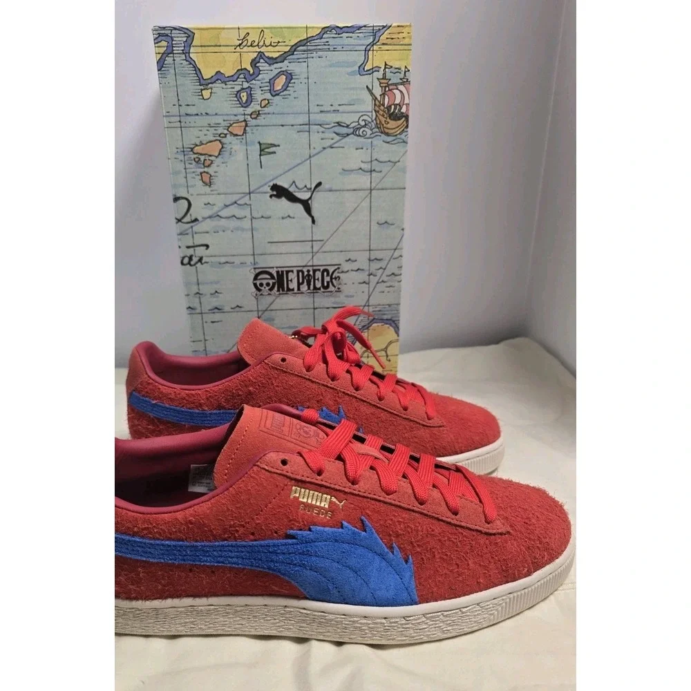 Puma x One Piece Suede 'BUGGY' | MENS SZ‎ 10.5 Ultra Red Anime Collab Ships